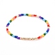 Perles de rocaille de verre étirer bracelets BJEW-JB06294-5