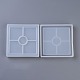 Moules en silicone de dessous de verre carré bricolage DIY-P010-29-2