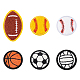 Fingerinspire 12 pz palla di ciniglia toppe ricamate termoadesive toppe applique palla sportiva baseball basket pallavolo calcio modelli rugby toppe per artigianato fai da te giacche cappelli vestiti PATC-FG0001-64-1