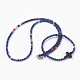 Lapislázuli natural y ágata collares y pulseras conjuntos de joyas SJEW-JS00993-1
