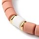 Handgemachte Polymer Clay Perlen Stretch Armbänder BJEW-JB06423-05-5