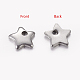 304 Stainless Steel Five-pointed Star Charms X-STAS-K002-19A-3