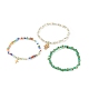 Ensemble de bracelets extensibles en verre et au chalumeau 3pcs 3 styles BJEW-JB08519-5