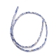 Brins de perles de jaspe de tache bleue naturelle G-C301-02-2
