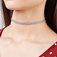 Halsketten aus Veloursleder und Samt NJEW-TA0016-10-6