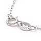 Rhodium Plated 925 Sterling Silver Cable Chains Necklace for Women STER-I021-05P-4