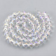 Chapelets de perles en verre électroplaqué EGLA-T010-01-M-3