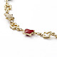Handmade Brass Enamel Link Chains Jewelry Sets SJEW-JS01163-3