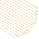 Collares de cadena de caja de cable chapados en oro de 18k ph pandahall NJEW-PH0001-26-1