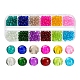 540Pcs 12 Colors Spray Painted Crackle Glass Beads Strands CCG-YW0001-08-1