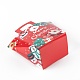 Bolsa de regalo de papel kraft creativo plegable rectángulo tema navideño CON-B002-02C-6