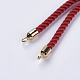 Nylon Twisted Cord Bracelet Making X-MAK-F018-01G-RS-5