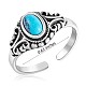 925 Sterling Silver Open Cuff Ring JR903A-3