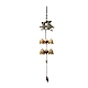 真鍮の鐘風鈴  樹脂ペンダント装飾  フクロウ  アンティークブロンズ  450mm WICH-PW0001-67-1