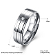 Regalos del día de san valentín anillos de pareja de circonita cúbica de acero de titanio para hombres RJEW-BB16438-9-3