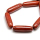 Oval Natural Red Jasper Beads Strands G-P062-21-3