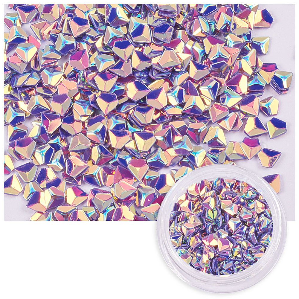 ネイルアート用品レーザーオーロラカラーグリッター マニキュアスパンコール キラキラネイルスパンコール ダイヤモンド形状 パープル 3 5x3 5x0 7mm 1g 箱の通販 Jp Pandahall Com