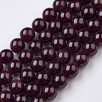 Natürlicher Granat Perlen Stränge, Runde, 8 mm, Bohrung: 1 mm, ca. 49 Stk. / Strang, 15.1 Zoll (38.5 cm)