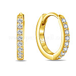 Серьги-кольца Shegrace 925 из стерлингового серебра, гипоаллергенные серьги, с ааа класс фианитами, кольцо, золотые, 13x2 мм