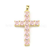 Латунные микро проложить кубического циркония подвески KK-L073-002G-01