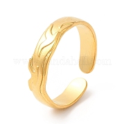 Ion Plating(IP) 201 Stainless Steel Open Cuff Ring RJEW-E063-45G