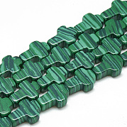 Синтетического малахита бисер нитей G-R185-8x12mm-23