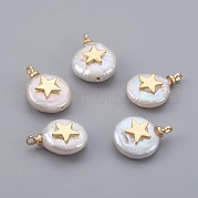 Подвески из натурального пресноводного жемчуга PEAR-F008-04G