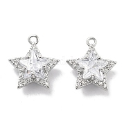 Латунные микропаве прозрачные подвески с фианитом KK-M102-29P