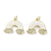 Латунные микропаве прозрачные подвески с фианитом KK-L213-034G