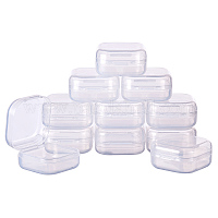 BENECREAT 12 Pack Round Clear Plastic Bead Storage Containers Box Case with  Flip-Up Lids for Items,Pills,Herbs,Tiny Bead,Jewerlry Findings, and Other