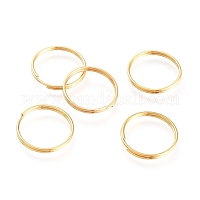 304 Stainless Steel Split Rings, Double Loops Jump Rings, Real 18K Gold  Plated, 5x1mm, Inner Diameter: 4mm, Single Wire: 0.5mm