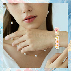 32 Stück 8 Farben UV-Beschichtung bedruckte transparente Acrylperlen&nbsp;TACR-PA0001-03