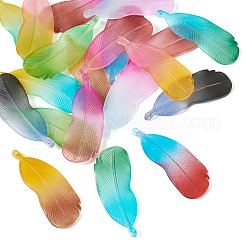 20 Stück 10 Farben zweifarbige Anhänger aus mattiertem Acryl&nbsp;FACR-TA0001-07
