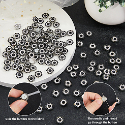 300 Stück Strass-Cabochons aus Legierung&nbsp;FIND-FH0016-68