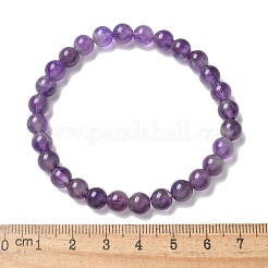 Braccialetti naturali ametista di stirata del branello&nbsp;X-BJEW-K212-A-034