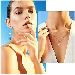 24pcs 6 Farben transparente Glasanhänger&nbsp;GLAA-PH0001-28