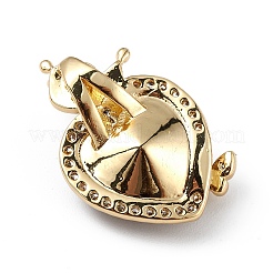 Véritable 18k plaqué or placage en laiton micro pave clair pendentifs en zircone cubique&nbsp;KK-C015-27G-10