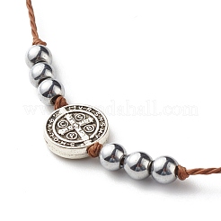 Set di bracciali con perline intrecciate in ematite sintetica&nbsp;BJEW-JB07488
