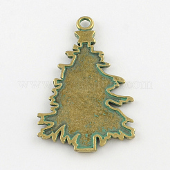 Weihnachtsbaum-Zink-Legierung großen Anhänger&nbsp;PALLOY-R065-066-FF