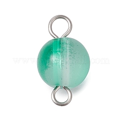 Runde Anhänger aus mattiertem Backlackglas&nbsp;PALLOY-JF03279-02