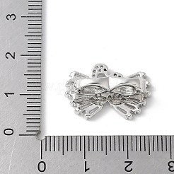 Schwanenförmige Klappverschlüsse aus Messing mit Mikropavé und Zirkonia&nbsp;KK-D324-30P