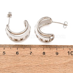 Orecchini a bottone in ottone smaltato con placcatura a cremagliera&nbsp;KK-CBAB1AF-38A-P