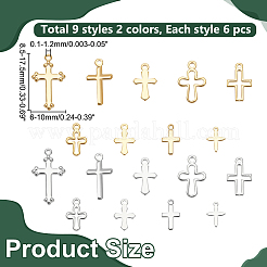 108pcs 18 Arten Messinganhänger&nbsp;KK-WR0001-25