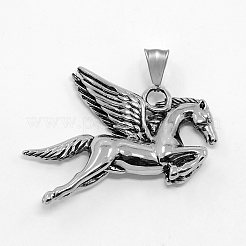 Retro Herren 304 Edelstahl große Pegasus Anhänger&nbsp;STAS-O044-80