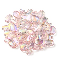 Placcatura uv perline acriliche trasparenti iridescenti arcobaleno&nbsp;OACR-C007-05A