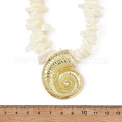 Anhänger aus Messing in Form einer Muschel&nbsp;NJEW-JN06373