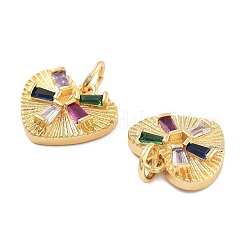 Micro Pave Bijoux de zircone cubique en laiton de placage en râtelier&nbsp;KK-Z071-42G