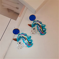 Boucles d'oreilles pendantes mignonnes en acrylique&nbsp;FS-WGDF618-04