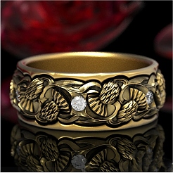 Legierung mit Kristall-Strass-Fingerringen&nbsp;FS-WGD2F4C-04