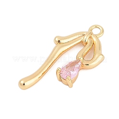Pendentifs avec zircon cubiques à micro-pavés en laiton&nbsp;LS-ZIRC-P122-05C-G02